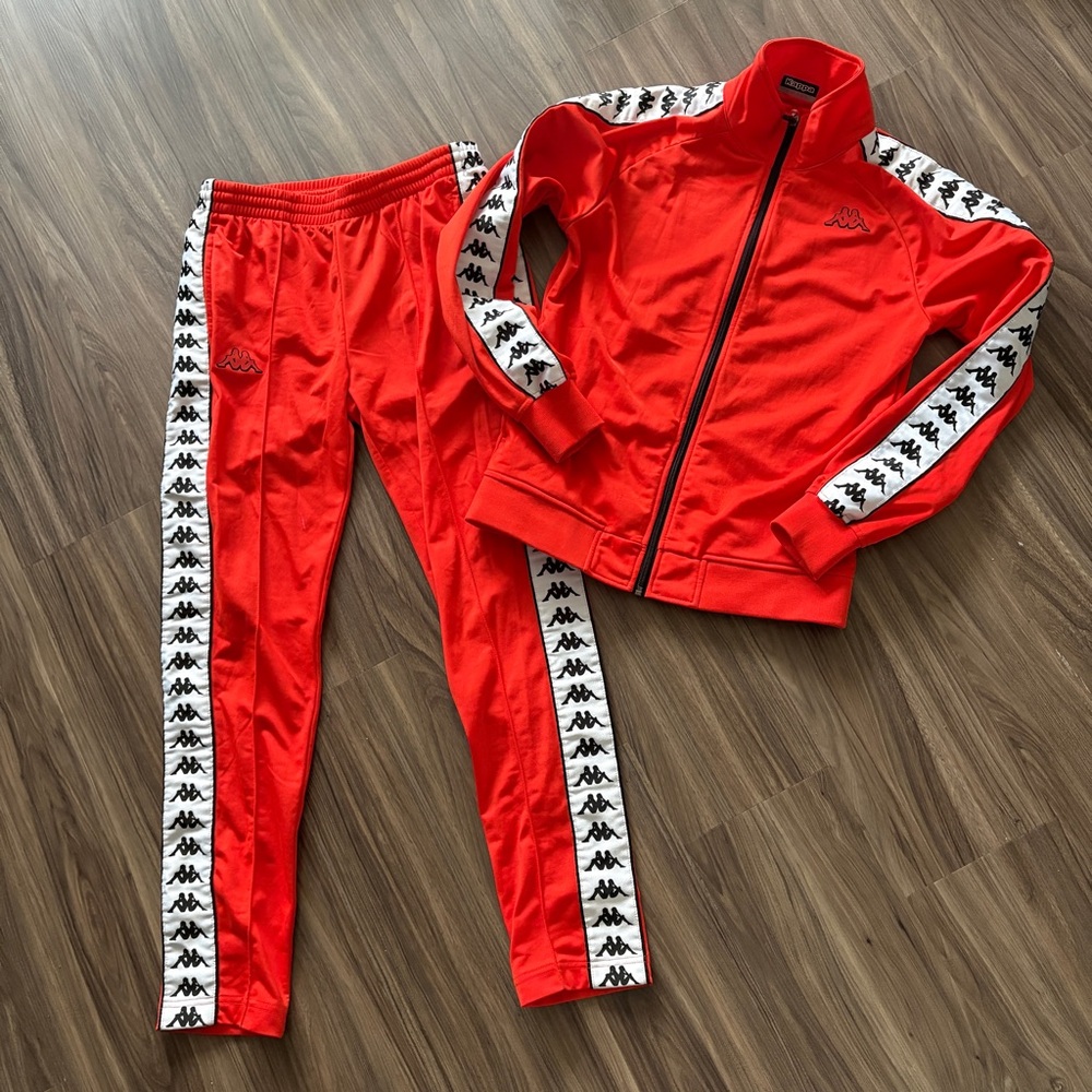 Kappa Orange Tracksuit Jacket & Pants 2-Piece Set